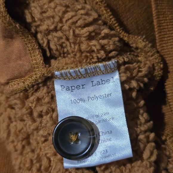Paper Label Sherpa Cardigan Size XL Button Down - Picture 6 of 6